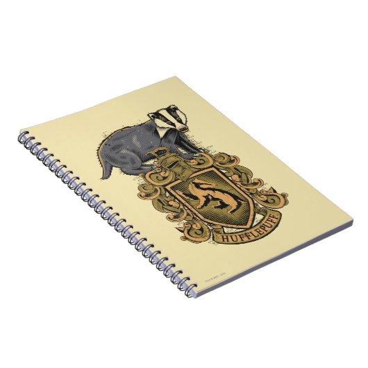 Harry Potter | Hufflepuff Crest met Badger Notitieboek (Rechterzijde)