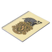 Harry Potter | Hufflepuff Crest met Badger Notitieboek (Linkerzijde)