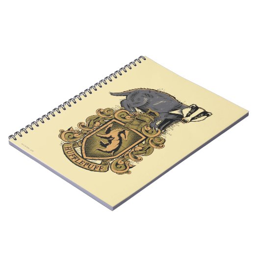 Harry Potter | Hufflepuff Crest met Badger Notitieboek (Linkerzijde)