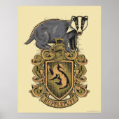 Harry Potter | Hufflepuff Crest met Badger Poster (Voorkant)