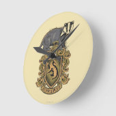 Harry Potter | Hufflepuff Crest met Badger Ronde Klok (Hoek)