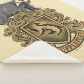 Harry Potter | Hufflepuff Crest met Badger Sherpa Deken (3/4)