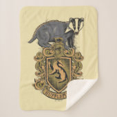 Harry Potter | Hufflepuff Crest met Badger Sherpa Deken (Voorkant)