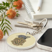 Harry Potter | Hufflepuff Crest met Badger Sleutelhanger (Voorkant Rechts)