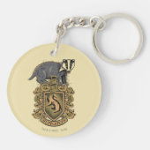 Harry Potter | Hufflepuff Crest met Badger Sleutelhanger (Achterkant)