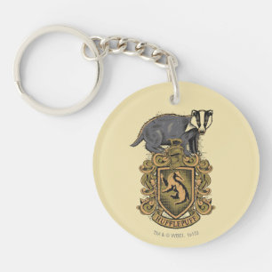 Harry Potter Hufflepuff Crest met Badger Sleutelhanger