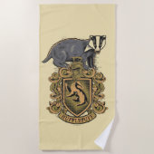 Harry Potter | Hufflepuff Crest met Badger Strandlaken (Voorkant)