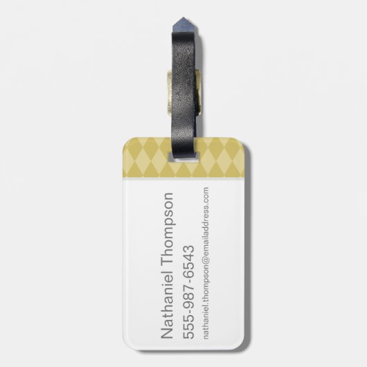 Harry Potter | HUFFLEPUFF™ Crest opladen Bagagelabel (Achterkant verticaal)