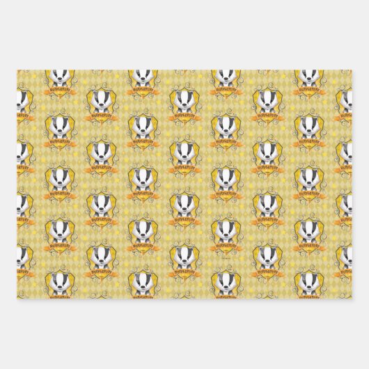 Harry Potter | HUFFLEPUFF™ Crest opladen Inpakpapier Vel (Voorkant 2)