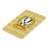 Harry Potter | HUFFLEPUFF™ Crest opladen Magneet (Linkerzijde)
