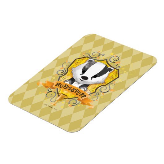 Harry Potter | HUFFLEPUFF™ Crest opladen Magneet (Linkerzijde)