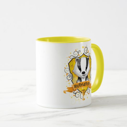 Harry Potter | HUFFLEPUFF™ Crest opladen Mok (Voorkant rechts)