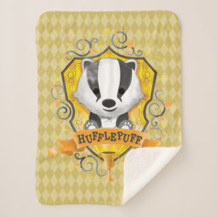 Harry Potter   HUFFLEPUFF™ Crest opladen Sherpa Deken