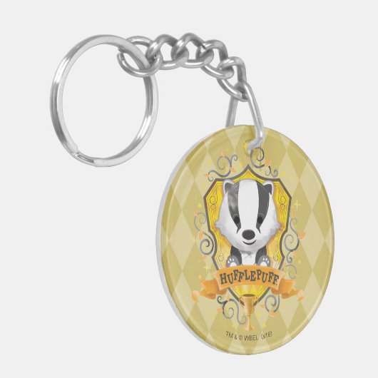 Harry Potter | HUFFLEPUFF™ Crest opladen Sleutelhanger (Voorkant Links)