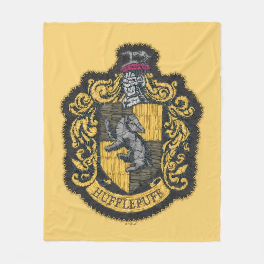 Harry Potter | Hufflepuff Crest Patch Fleece Deken (Voorkant)