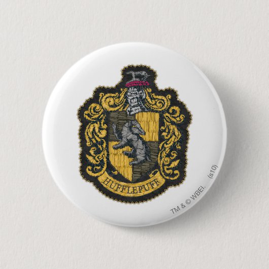Harry Potter | Hufflepuff Crest Patch Ronde Button 5,7 Cm (Voorkant)
