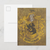 Harry Potter | Hufflepuff Crest Spray Paint Briefkaart (Voorkant / Achterkant)