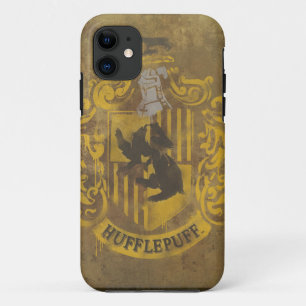 Harry Potter   Hufflepuff Crest Spray Paint iPhone 11 Hoesje