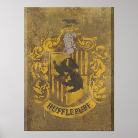 Harry Potter | Hufflepuff Crest Spray Paint Poster (Voorkant)