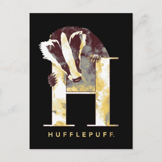 Harry Potter | HUFFLEPUFF™ Das Watercolor Briefkaart (Voorkant)