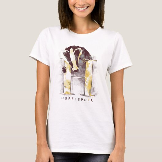 Harry Potter | HUFFLEPUFF™ Das Watercolor T-shirt (Voorkant)