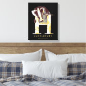 Harry Potter | HUFFLEPUFF™ Dasje Waterverf Canvas Afdruk (Insitu (Slaapkamer))