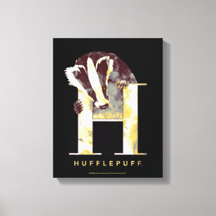 Harry Potter   HUFFLEPUFF™ Dasje Waterverf Canvas Afdruk