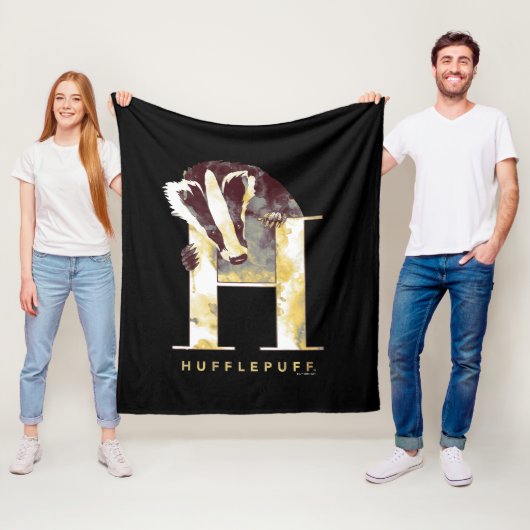 Harry Potter | HUFFLEPUFF™ Dasje Waterverf Fleece Deken (In situ)
