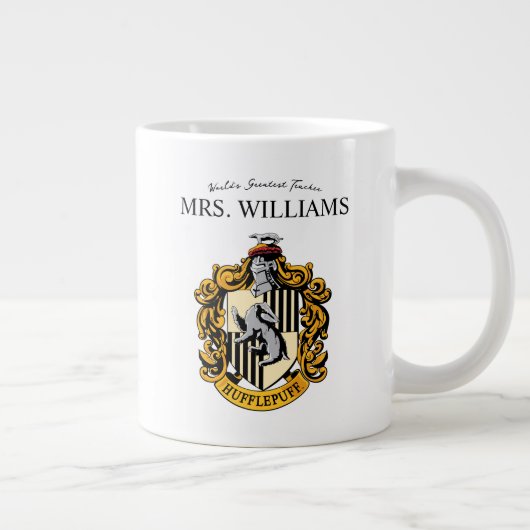 Harry Potter | Hufflepuff Docent Gepersonaliseerd Grote Koffiekop (Rechts)