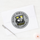 HARRY POTTER™ | HUFFLEPUFF™ Gelukkige Verjaardag Ronde Sticker (Envelop)