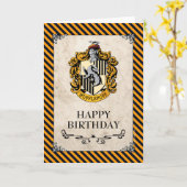 Harry Potter | Hufflepuff Happy Birthday Kaart (Gele Bloem)