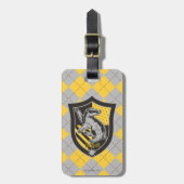Harry Potter| Hufflepuff House Pride Crest Bagagelabel (Voorkant verticaal)