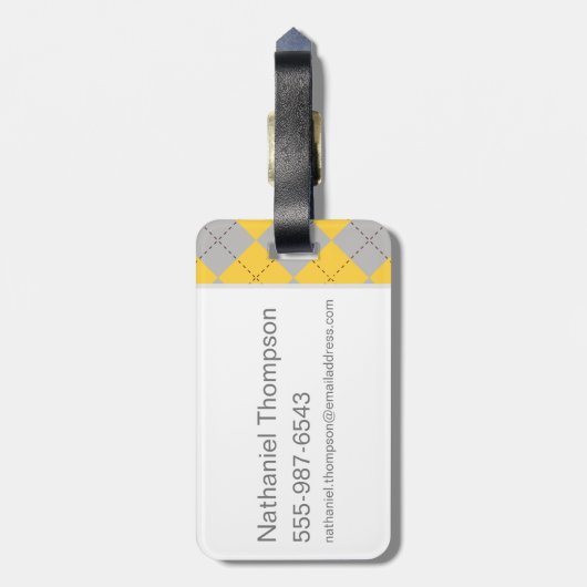 Harry Potter| Hufflepuff House Pride Crest Bagagelabel (Achterkant verticaal)