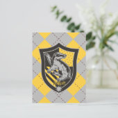 Harry Potter | Hufflepuff House Pride Crest Briefkaart (Staand voorkant)