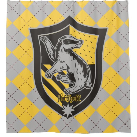 Harry Potter | Hufflepuff House Pride Crest Douchegordijn (Voorkant)