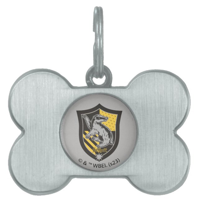 Harry Potter | Hufflepuff House Pride Crest Huisdieren Naamplaatje (voorkant)