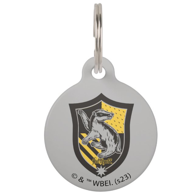 Harry Potter | Hufflepuff House Pride Crest Huisdierpenning (Voorkant)