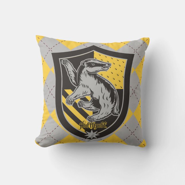 Harry Potter | Hufflepuff House Pride Crest Kussen (Voorkant)