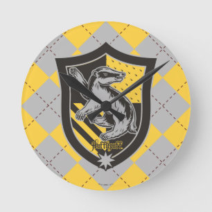 Harry Potter Hufflepuff House Pride Crest Ronde Klok