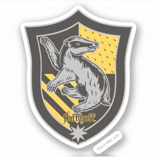 Harry Potter| Hufflepuff House Pride Crest Sticker (Voorkant)