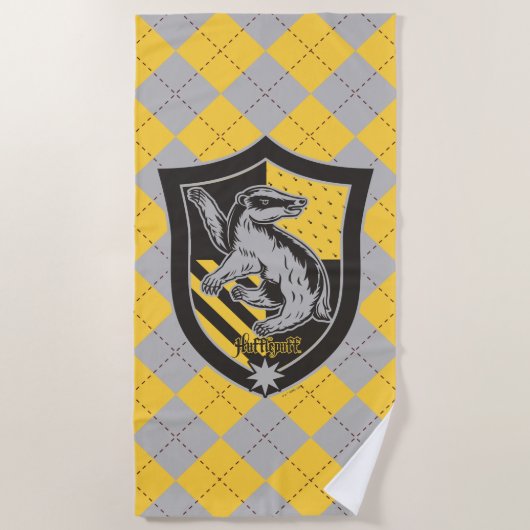 Harry Potter | Hufflepuff House Pride Crest Strandlaken (Voorkant)