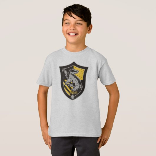 Harry Potter| Hufflepuff House Pride Crest T-shirt (Voorkant volledig)