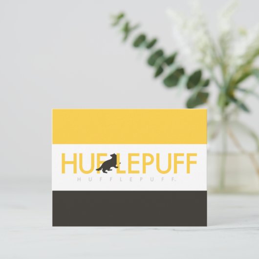 Harry Potter | Hufflepuff House Pride Logo Briefkaart (Staand voorkant)