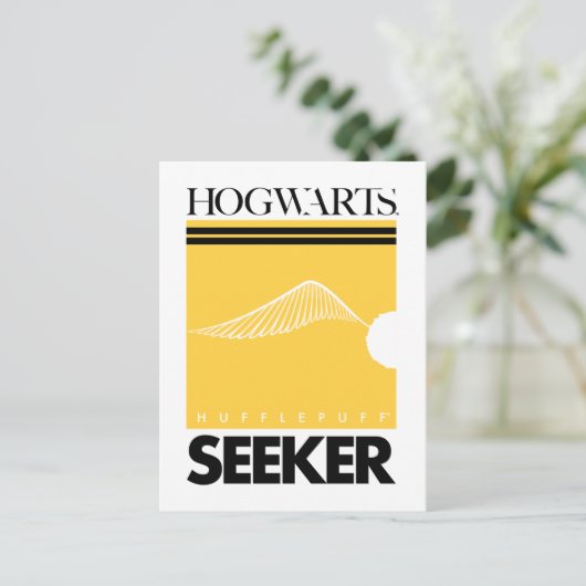 Harry Potter | HUFFLEPUFF™ House Quidditch Seeker Briefkaart (Staand voorkant)