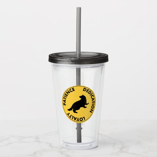 Harry Potter | HUFFLEPUFF™ House Trais Graphic Acryl Drinkbeker (Voorkant)
