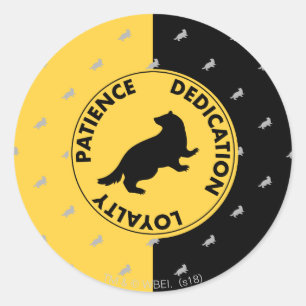 Harry Potter   HUFFLEPUFF™ House Trais Graphic Ronde Sticker