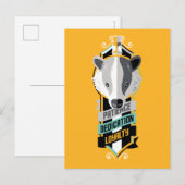 Harry Potter| HUFFLEPUFF™ House Traits Sigil Briefkaart (Voorkant / Achterkant)