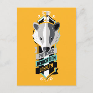 Harry Potter  HUFFLEPUFF™ House Traits Sigil Briefkaart