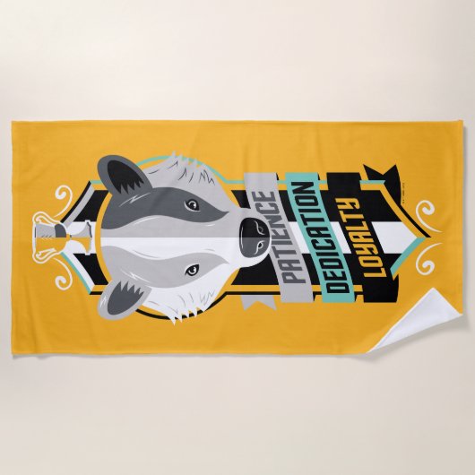 Harry Potter | HUFFLEPUFF™ House Traits Sigil Strandlaken (Voorkant)