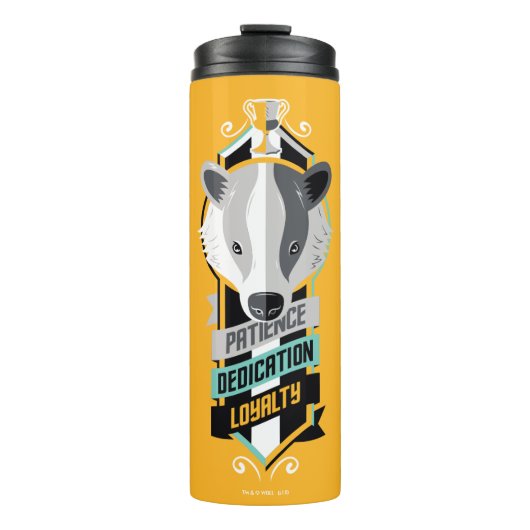 Harry Potter| HUFFLEPUFF™ House Traits Sigil Thermosbeker (Voorkant)